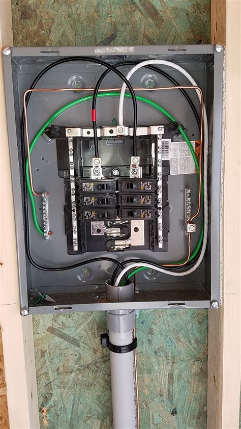 installing a breaker box in a metal building|connecting wire to breaker box.